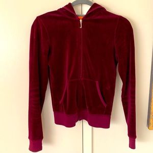 Juicy Couture velour zip up jacket